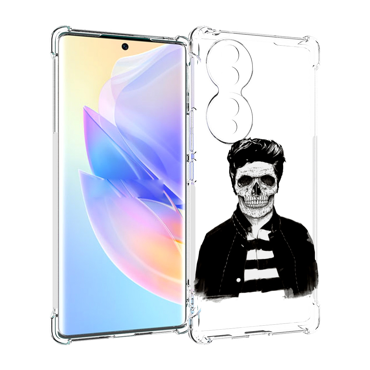 

Чехол MyPads скелет для Honor 70, Прозрачный, Tocco