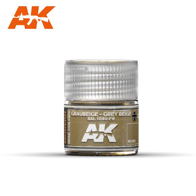 фото Краска акриловая ak interactive graubeige-grey beige ral 1040-f9, 10 мл