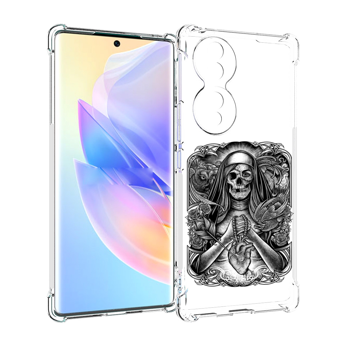 

Чехол MyPads скелет с сердцем для Honor 70, Прозрачный, Tocco