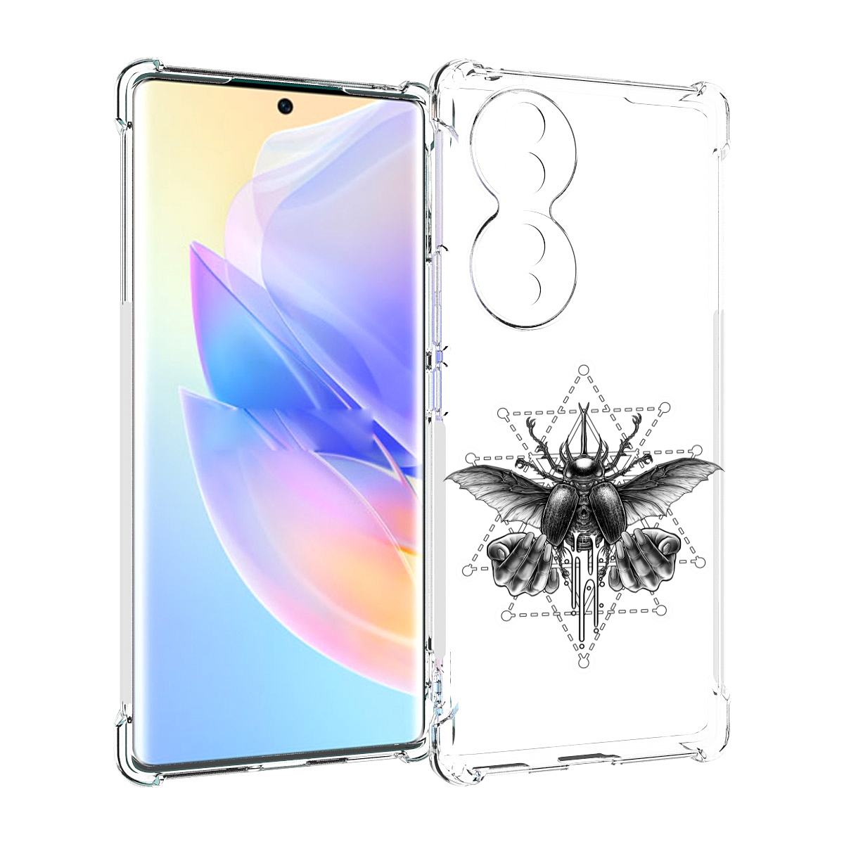 

Чехол MyPads скарабей для Honor 70, Прозрачный, Tocco