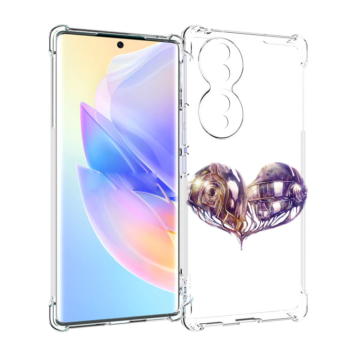 

Чехол MyPads сердце абстракция для Honor 70, Прозрачный, Tocco