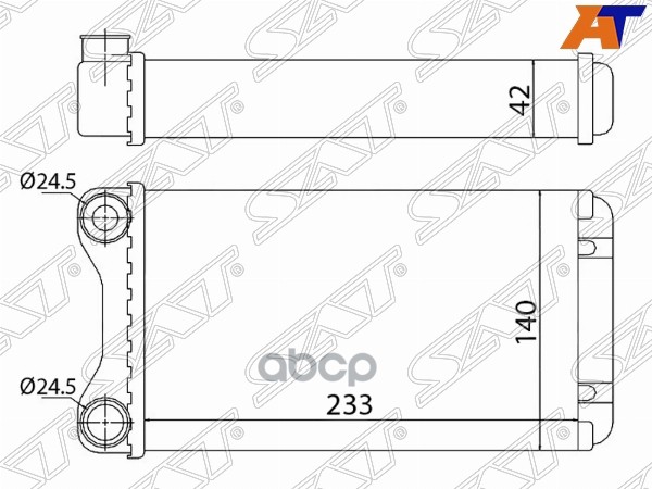 

SAT Радиатор отопителя салона AUDI A4/S4 00-09/SEAT EXEO 09-трубчатый