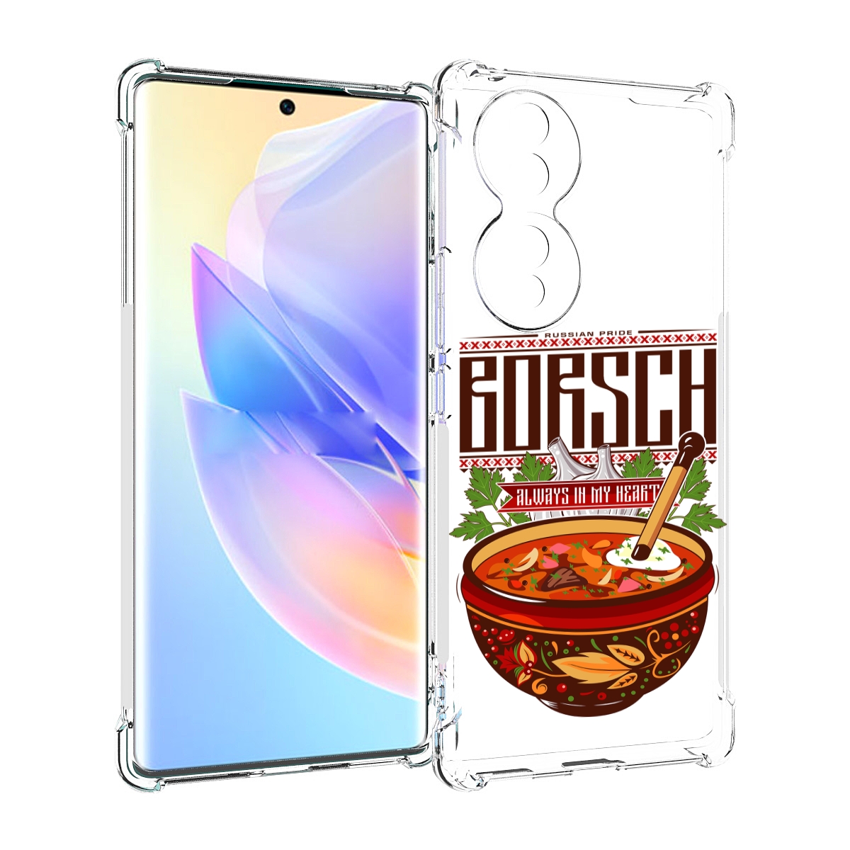 

Чехол MyPads русский борщ для Honor 70, Прозрачный, Tocco