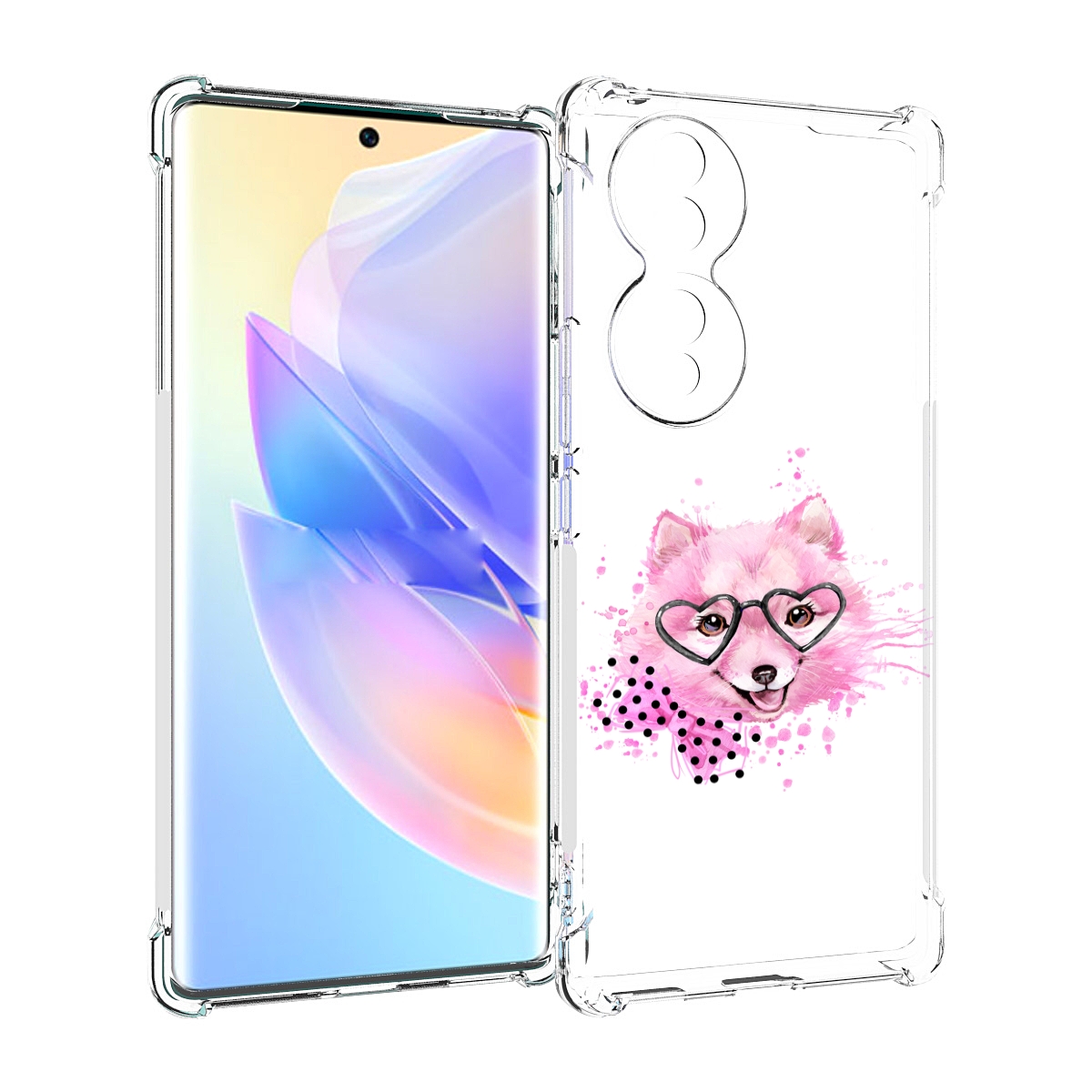 

Чехол MyPads розовый волченок для Honor 70, Прозрачный, Tocco