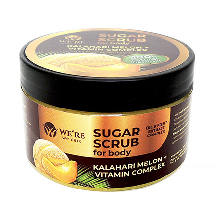 фото We're we care, скраб для тела kalahari melon + vitamin complex, 250 мл we’re we care