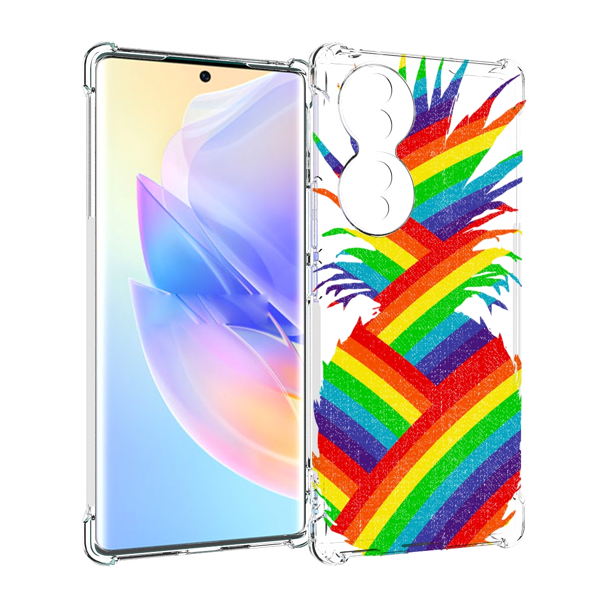 

Чехол MyPads радужный ананас для Honor 70, Прозрачный, Tocco