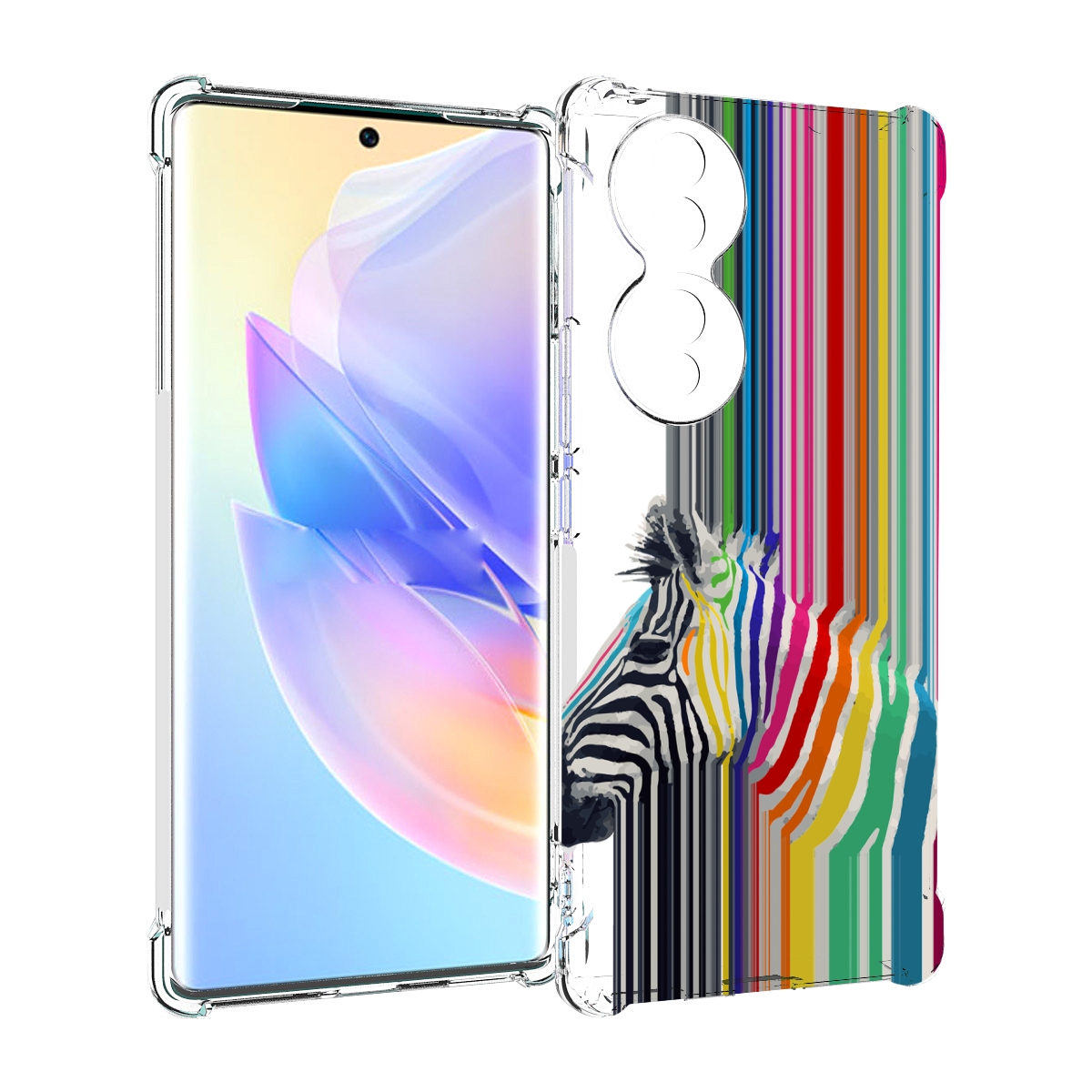 

Чехол MyPads радужная зебра для Honor 70, Прозрачный, Tocco