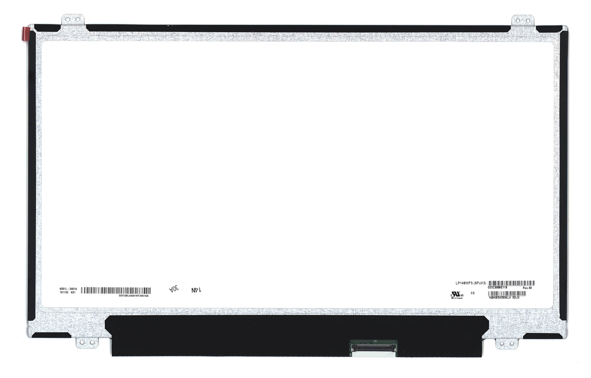 IPS матрица для ноутбука AiTech 14.0 3200x1800 40pin Slim LTN140YL02 IPS Glossy 60Hz