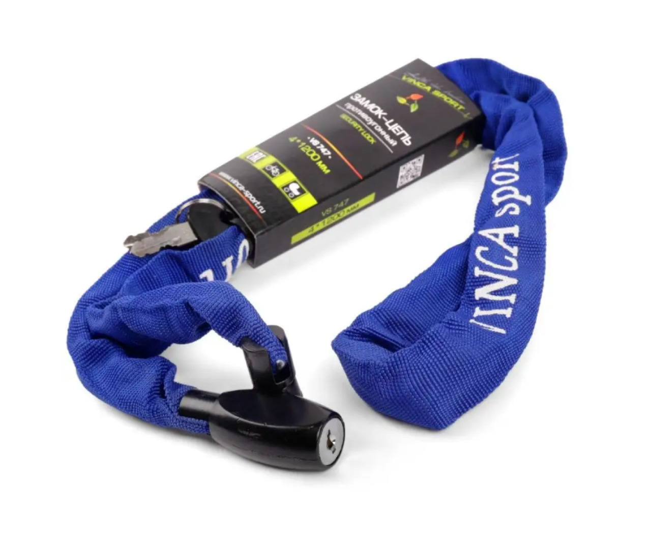 

Велозамок Vinca Sport VS 747 (4 x1200 mm) цепной синий 31862, Велозамок Vinca Sport VS 747 (4 x1200 mm)