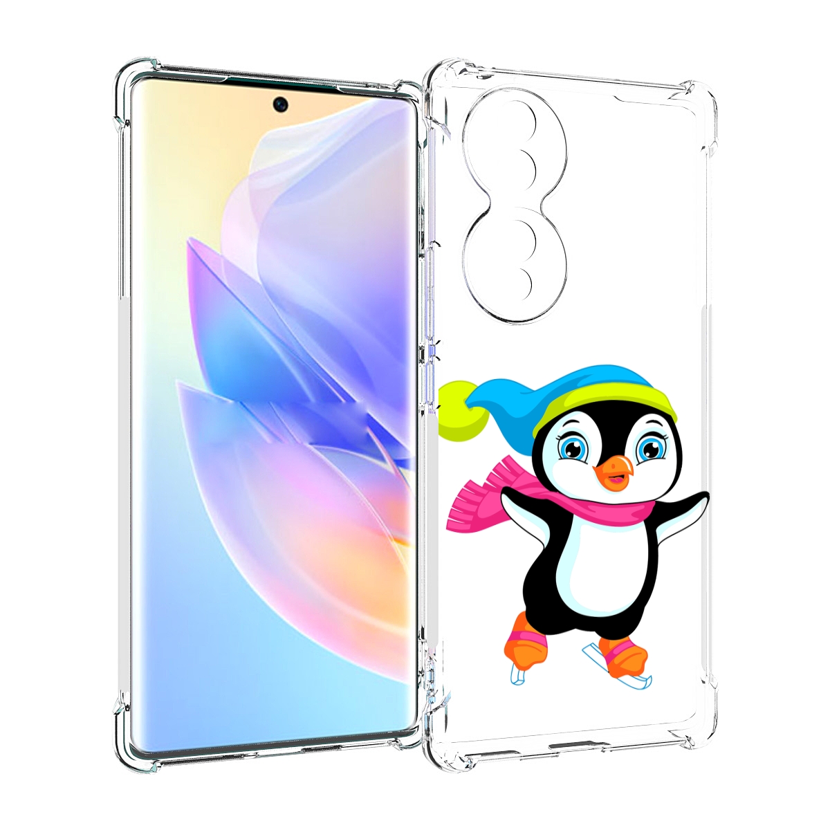 

Чехол MyPads пингвин на коньках для Honor 70, Прозрачный, Tocco