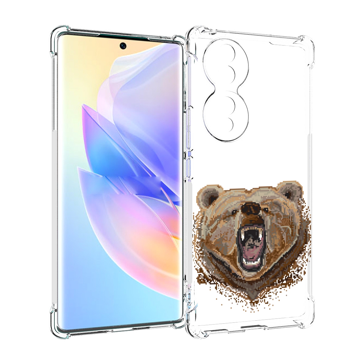 

Чехол MyPads пиксельный медведь для Honor 70, Прозрачный, Tocco