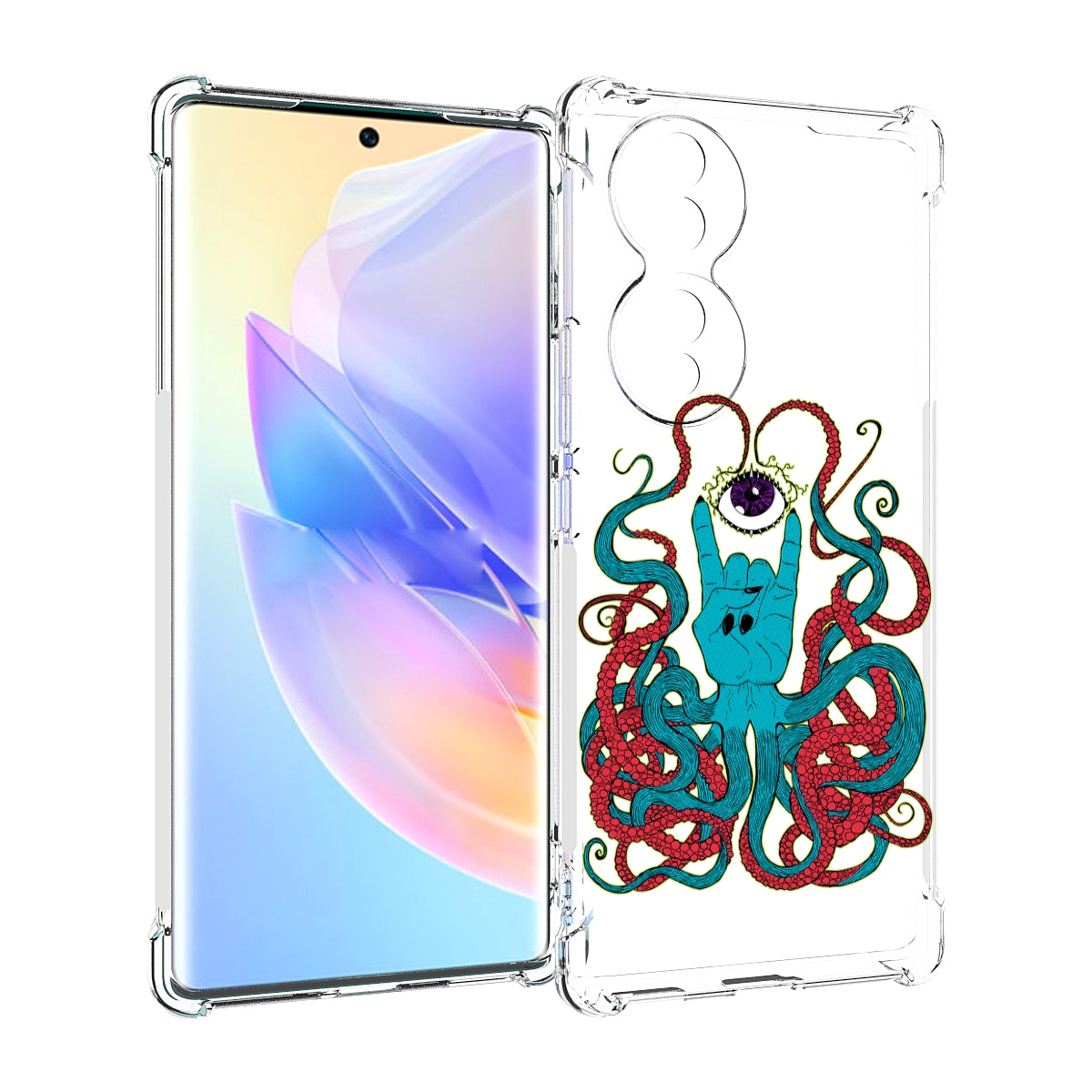 

Чехол MyPads осьминог-рука абстракция для Honor 70, Прозрачный, Tocco