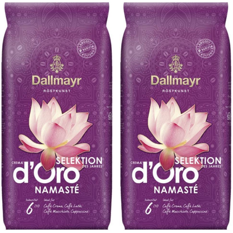 Кофе в зернах Dallmayr Selektion Namaste, 2 шт по 1 кг