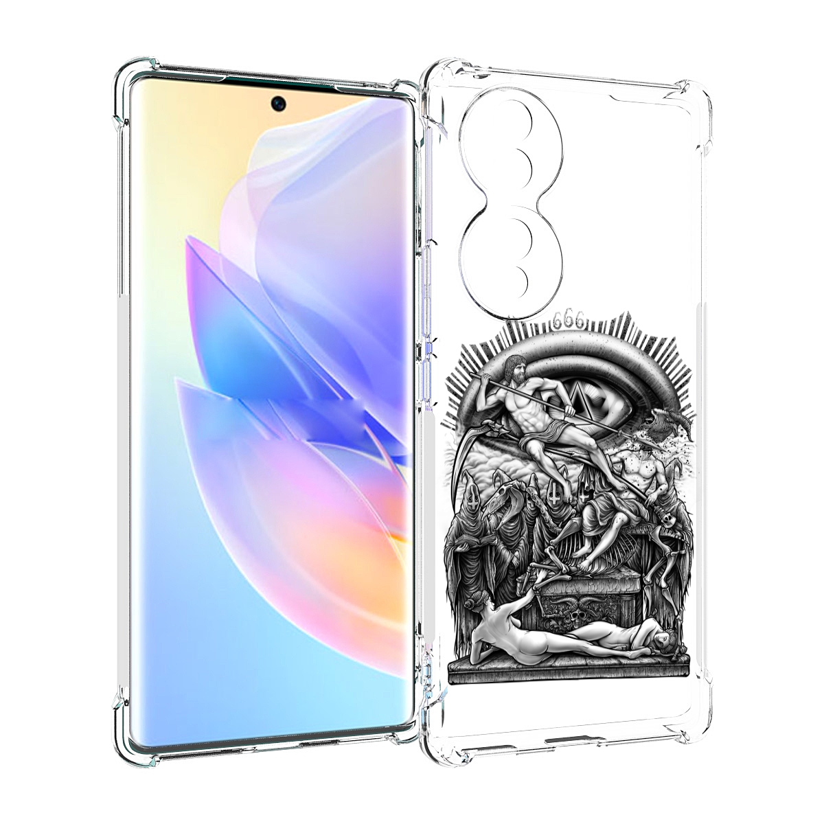 

Чехол MyPads оракул черно белый для Honor 70, Прозрачный, Tocco