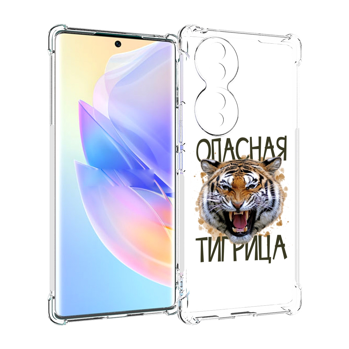 

Чехол MyPads опасная тигрица для Honor 70, Прозрачный, Tocco