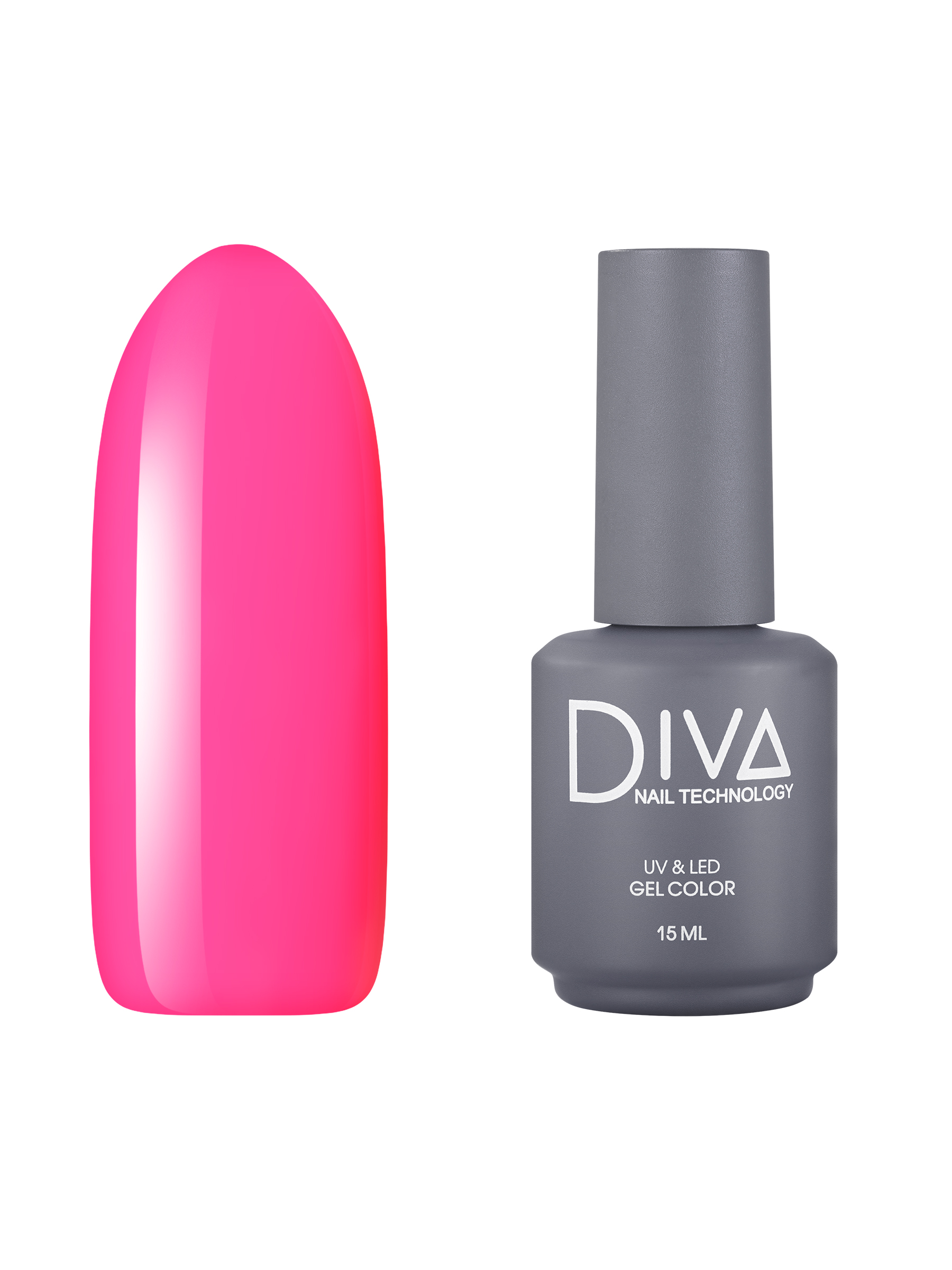 

Гель-лак для ногтей Diva Nail Technology плотный яркий насыщенный розовый 15 мл