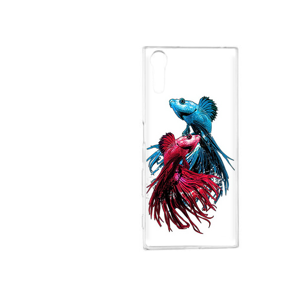 

Чехол MyPads Tocco для Sony Xperia XZ рыбы петушки, Прозрачный, Tocco