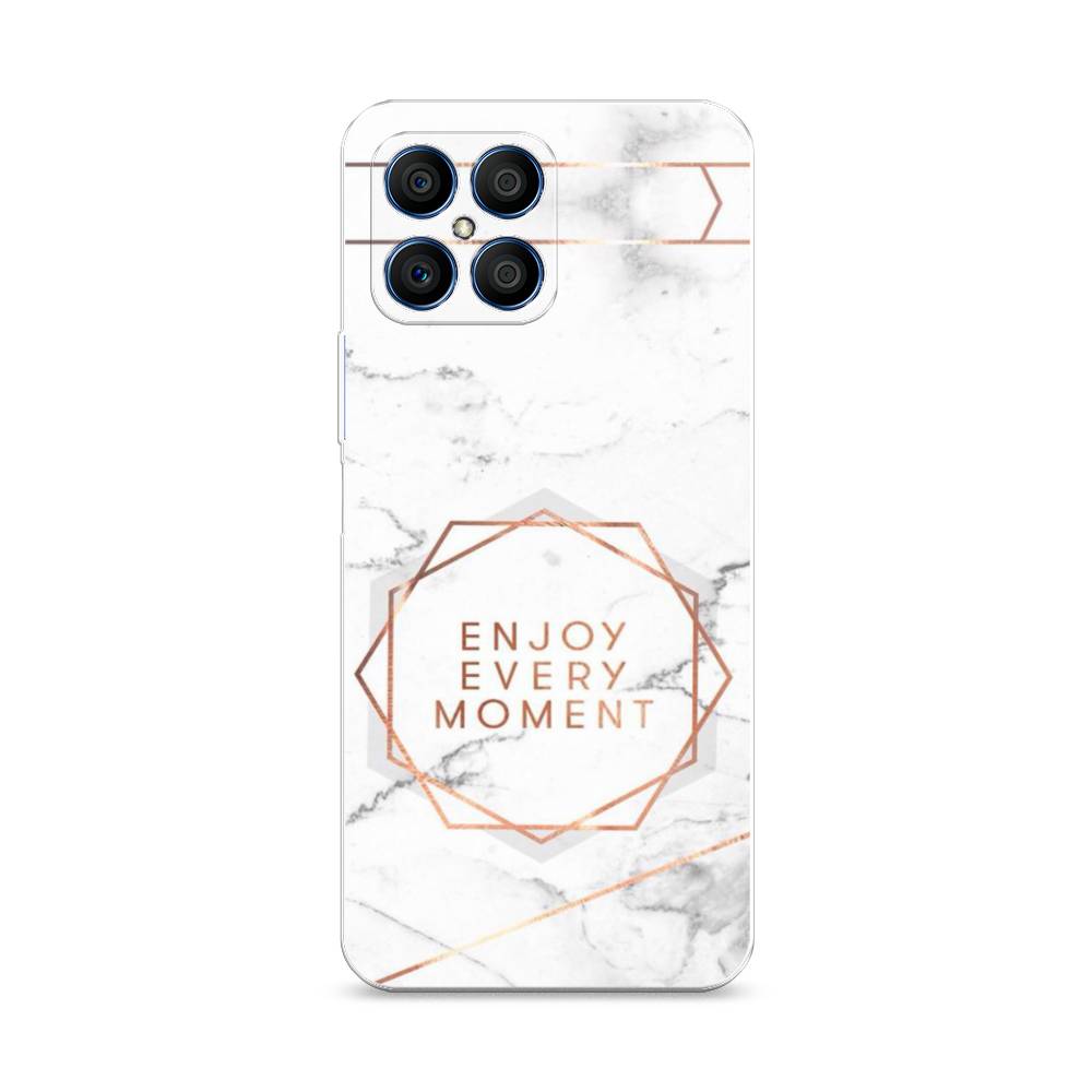 фото Чехол awog "enjoy every moment мрамор" для honor x8