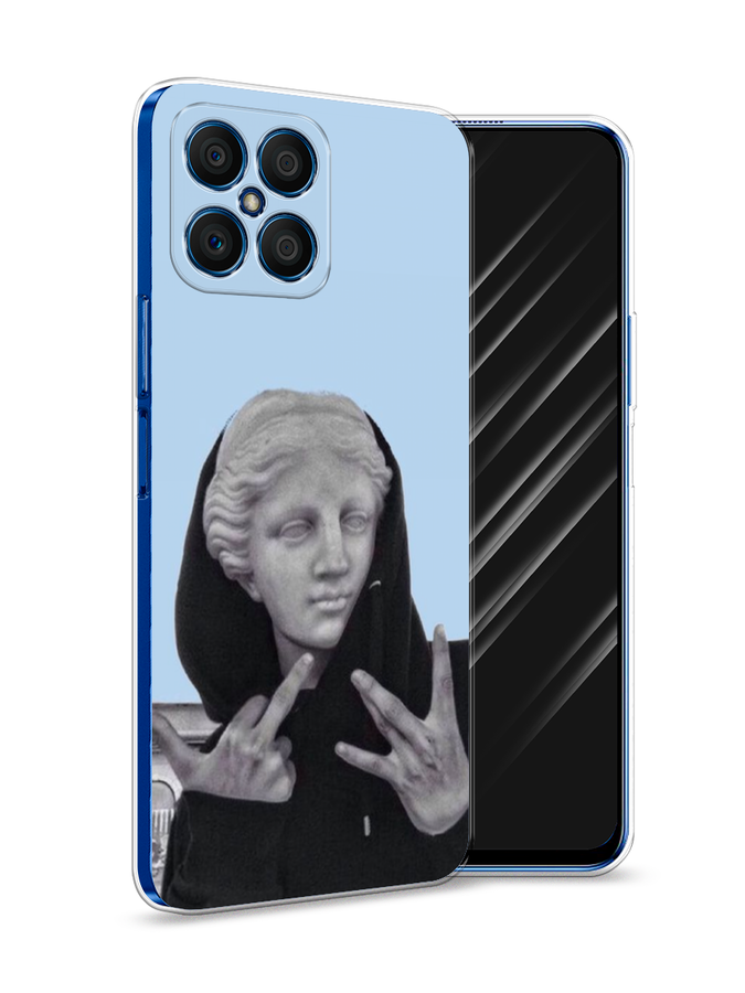 

Чехол Awog на Honor X8 "SWAG статуя", Голубой, 6107650-9