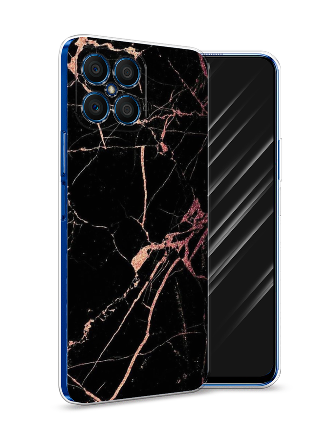 

Чехол Awog на Honor X8 "Мрамор розовое золото", Черный;розовый, 6107650-3