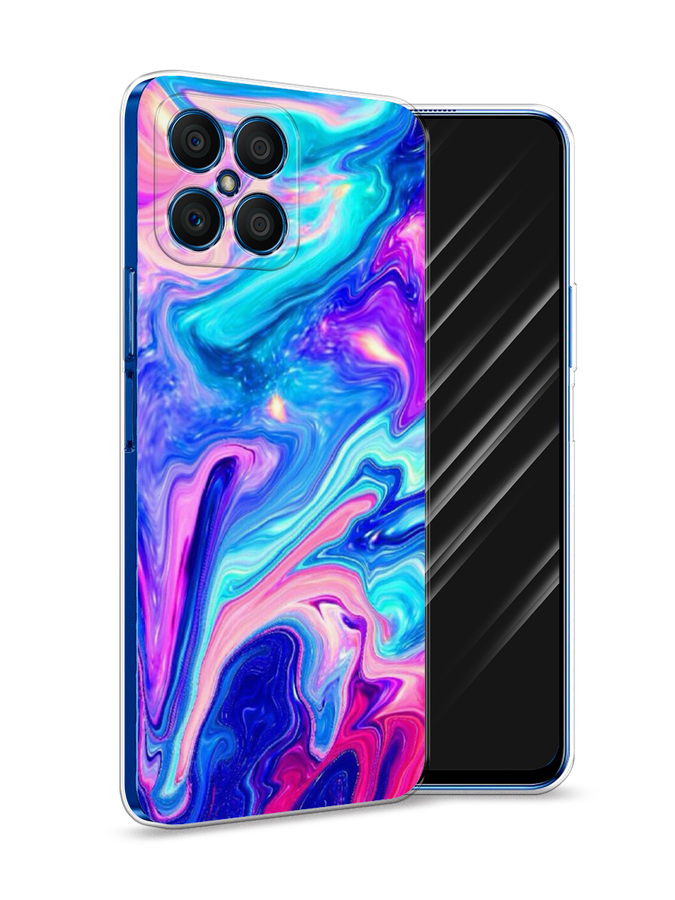 

Чехол Awog на Honor X8 "Потеки краски", Розовый, 6107650-10