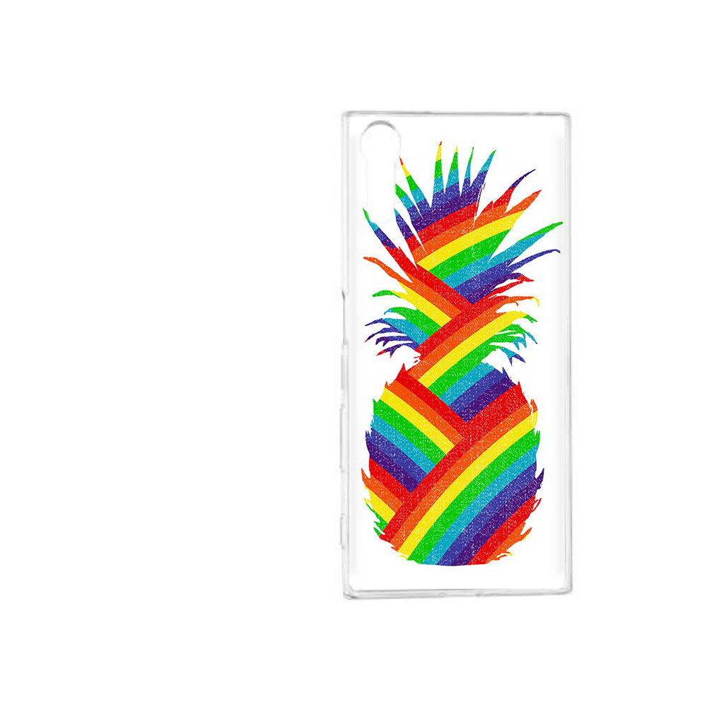 

Чехол MyPads Tocco для Sony Xperia XZ радужный ананас, Прозрачный, Tocco
