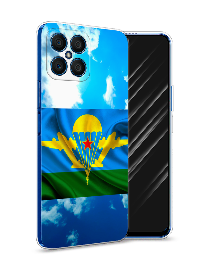 

Чехол Awog на Honor X8 "ВДВ флаг в небесах", Синий;зеленый;желтый, 6107650-5