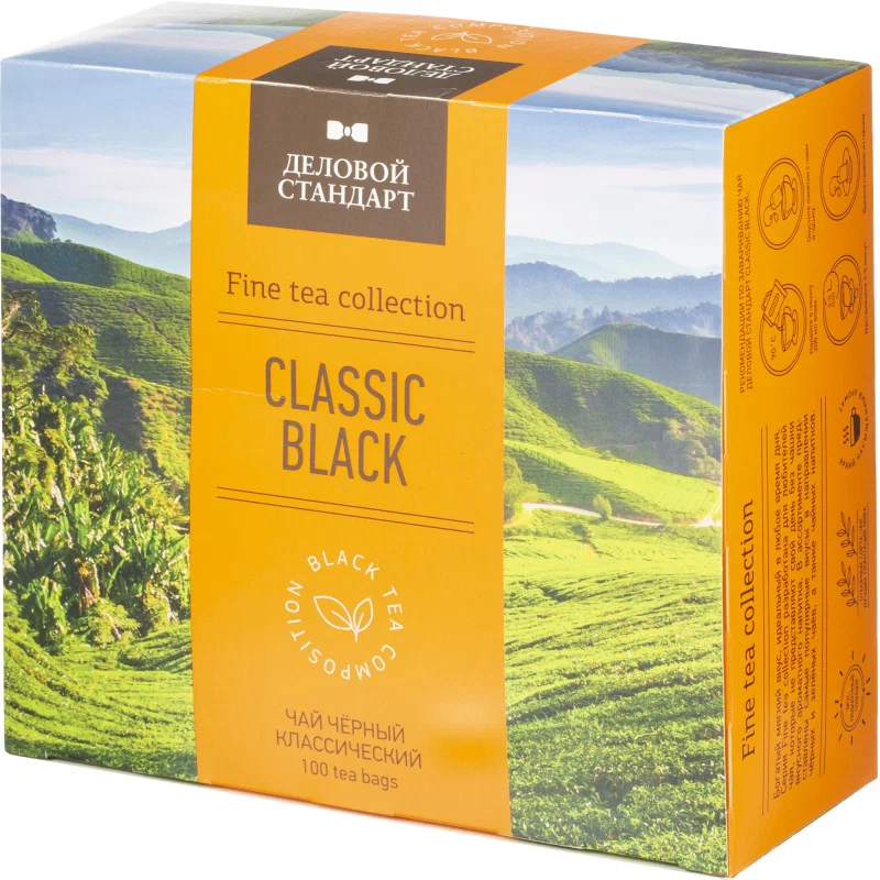 

Чай Деловой Стандарт Classic black черн. 100 пакx2гр