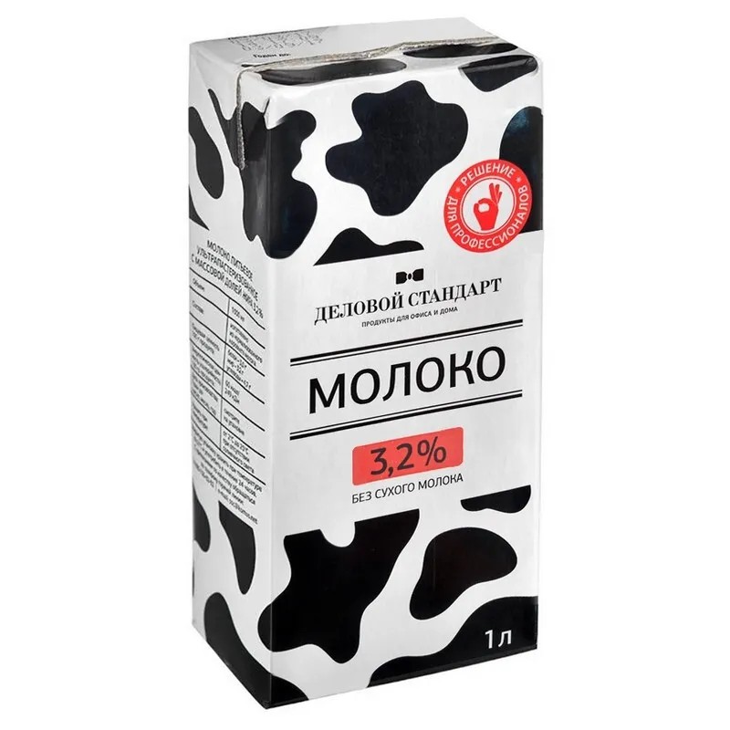 

Молоко Деловой стандарт ультрапастеризованное 3,2% без крышки 1 л.