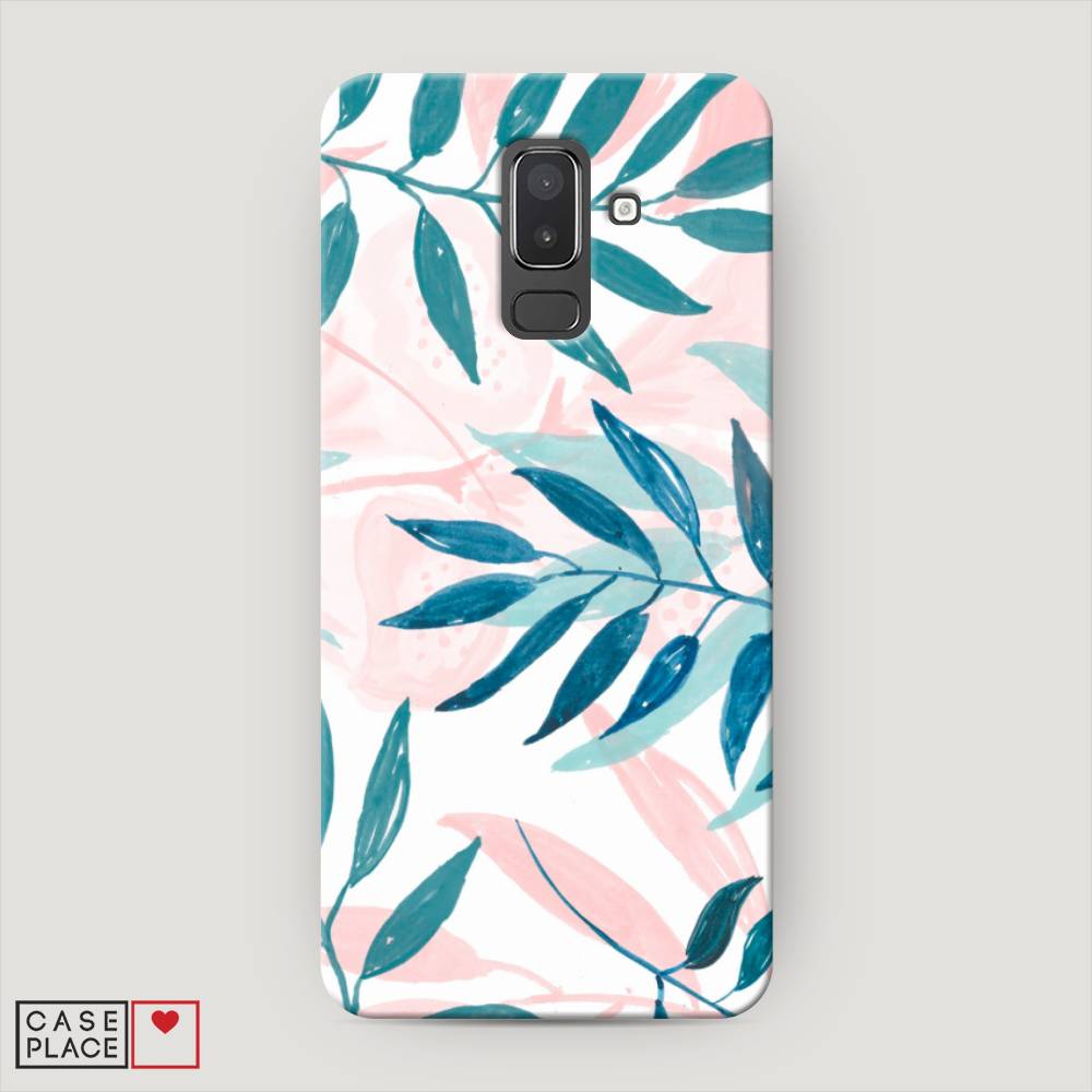 фото Чехол awog "акварельные веточки" для samsung galaxy j8