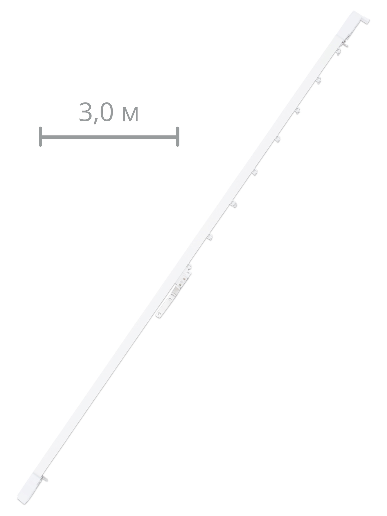 

Электрокарниз раздвижной для мотором Xiaomi/Aqara. 3,0м. открытие в сторону, КРА300СП