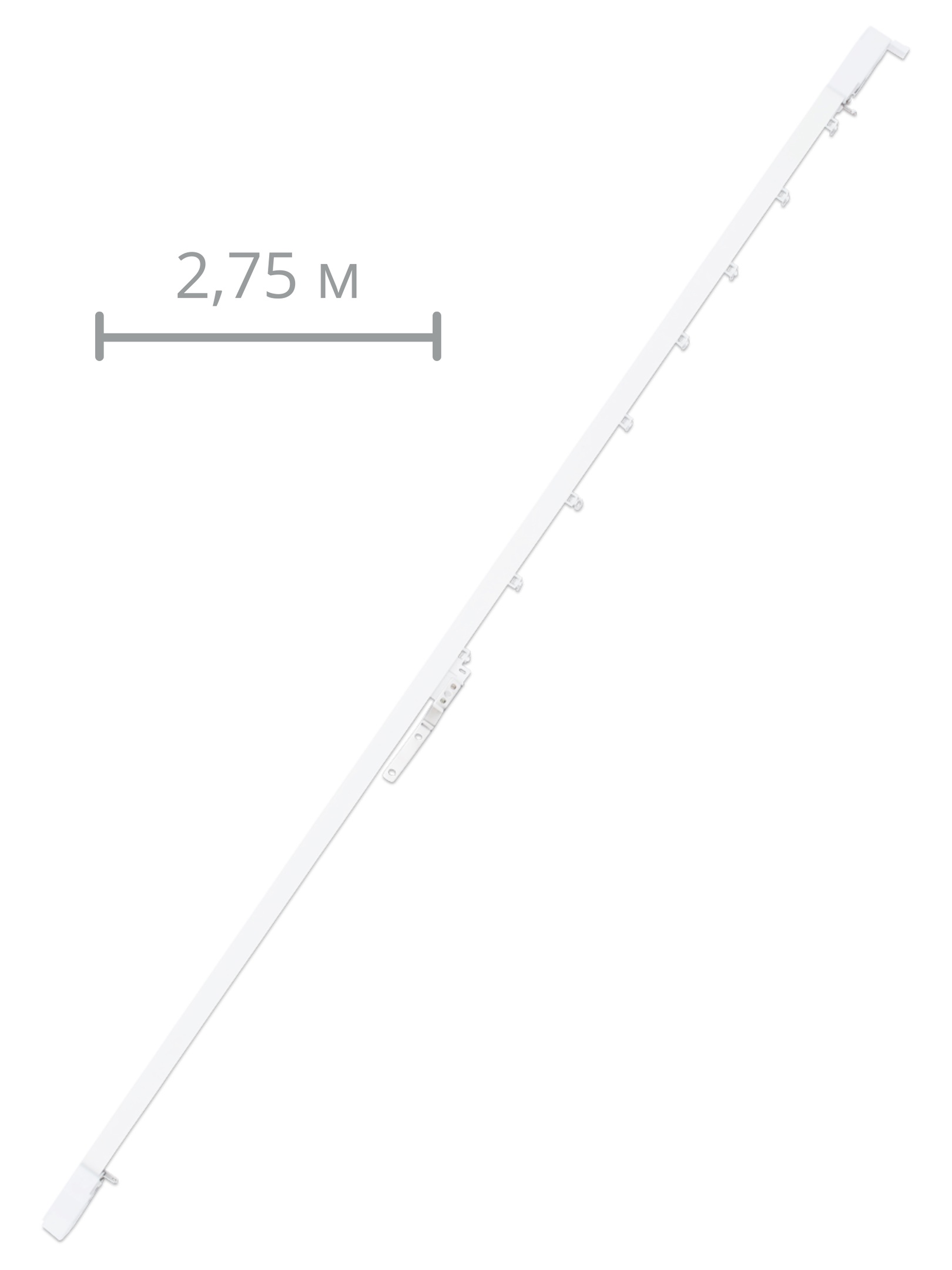 

Электрокарниз раздвижной для мотором Xiaomi/Aqara.. 2,75м. открытие в сторону, КРА275СП