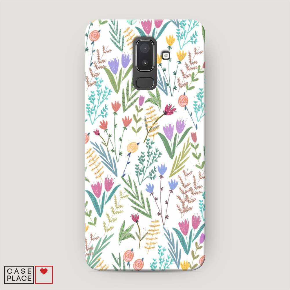 

Чехол Awog "Полевые цветы рисунок" для Samsung Galaxy J8