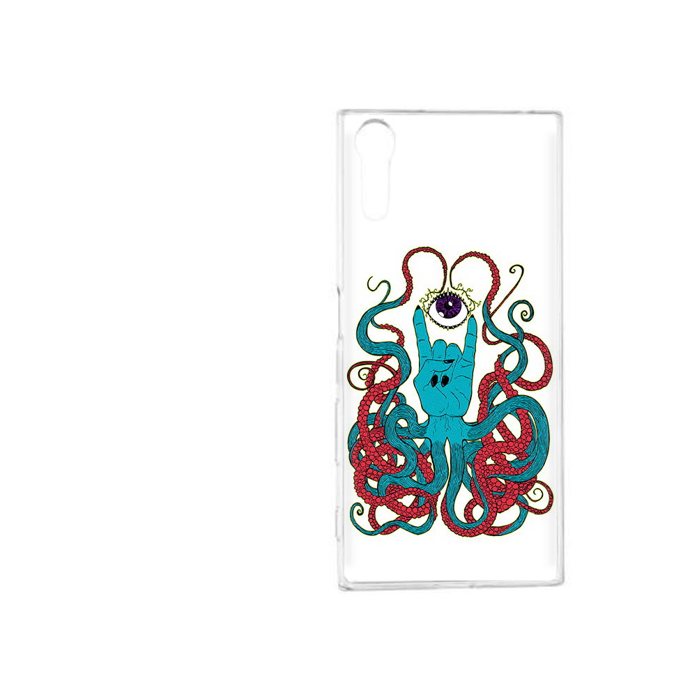 

Чехол MyPads Tocco для Sony Xperia XZ осьминог-рука абстракция, Прозрачный, Tocco