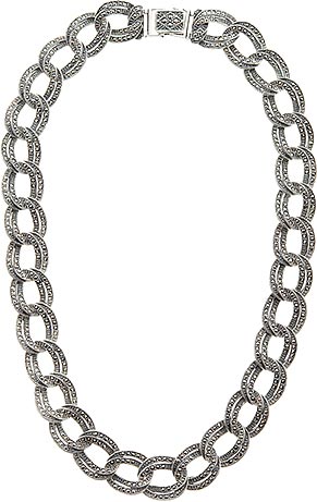 

Колье из серебра с марказитом 45 см Марказит NE080-mr, NE080-mr