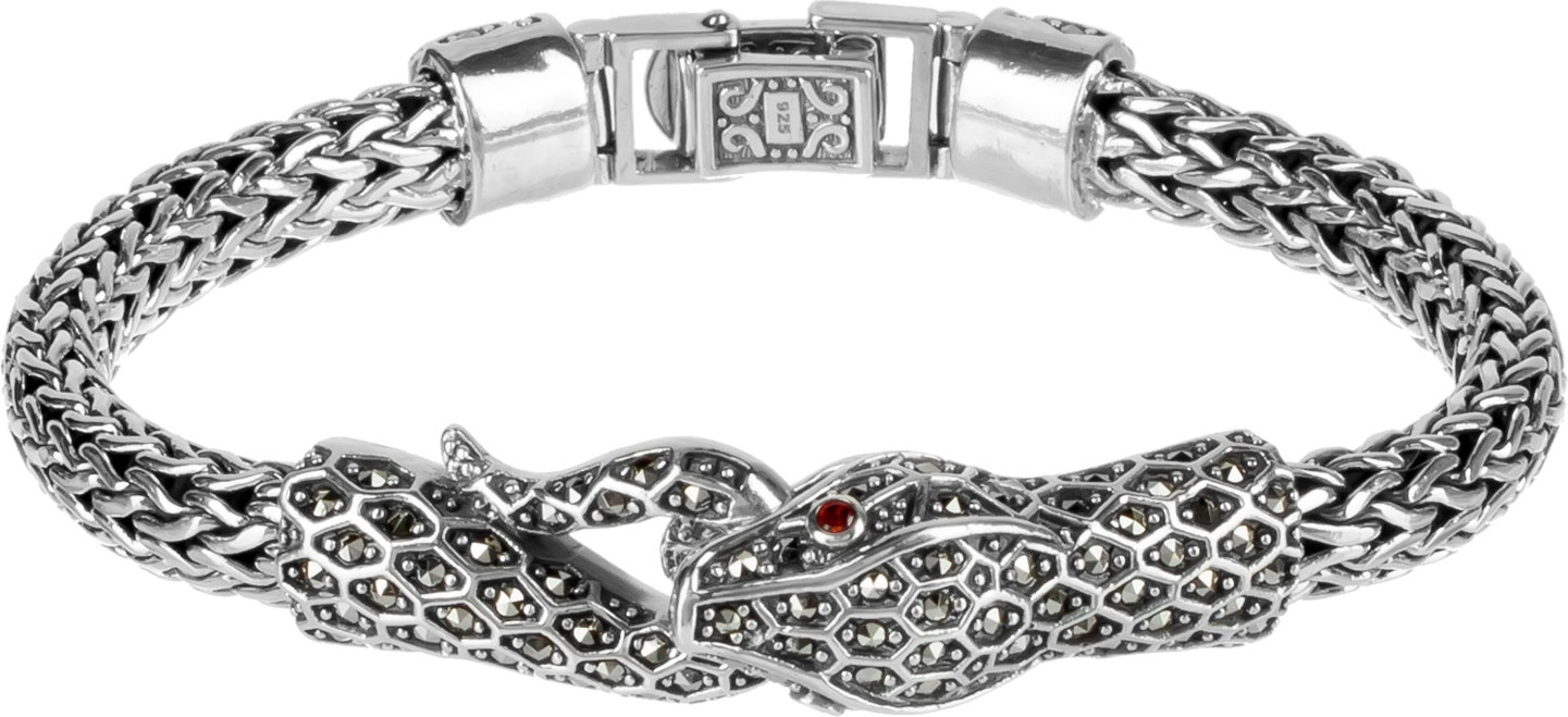 

Браслет из серебра с гранатом р. 19 Марказит BR0895-granat-mr, BR0895-granat-mr