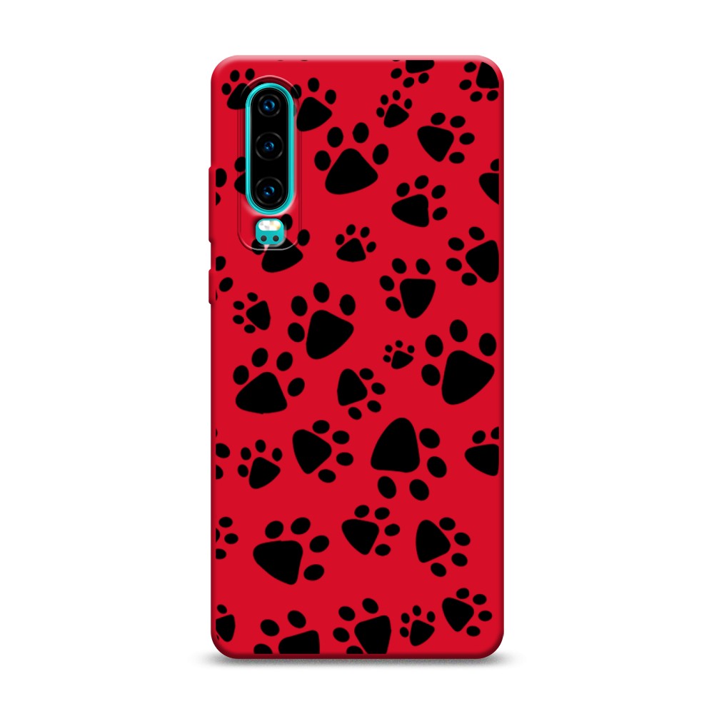 

Чехол Awog на Huawei P30 "Лапки черные", Разноцветный, 68553-1