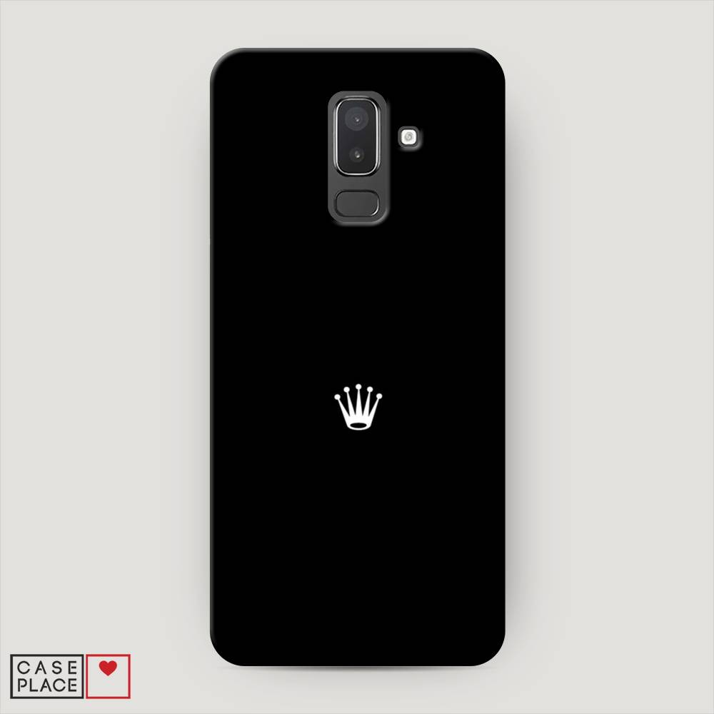 фото Чехол awog "белая корона на черном фоне" для samsung galaxy j8