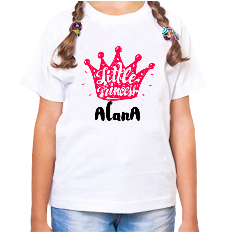 

Футболка девочке белая 34 р-р little princess алана, Белый, fdd_little_princess_Alana