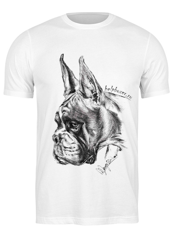 

Футболка мужская Printio Boxer big белая M, Белый, Boxer big