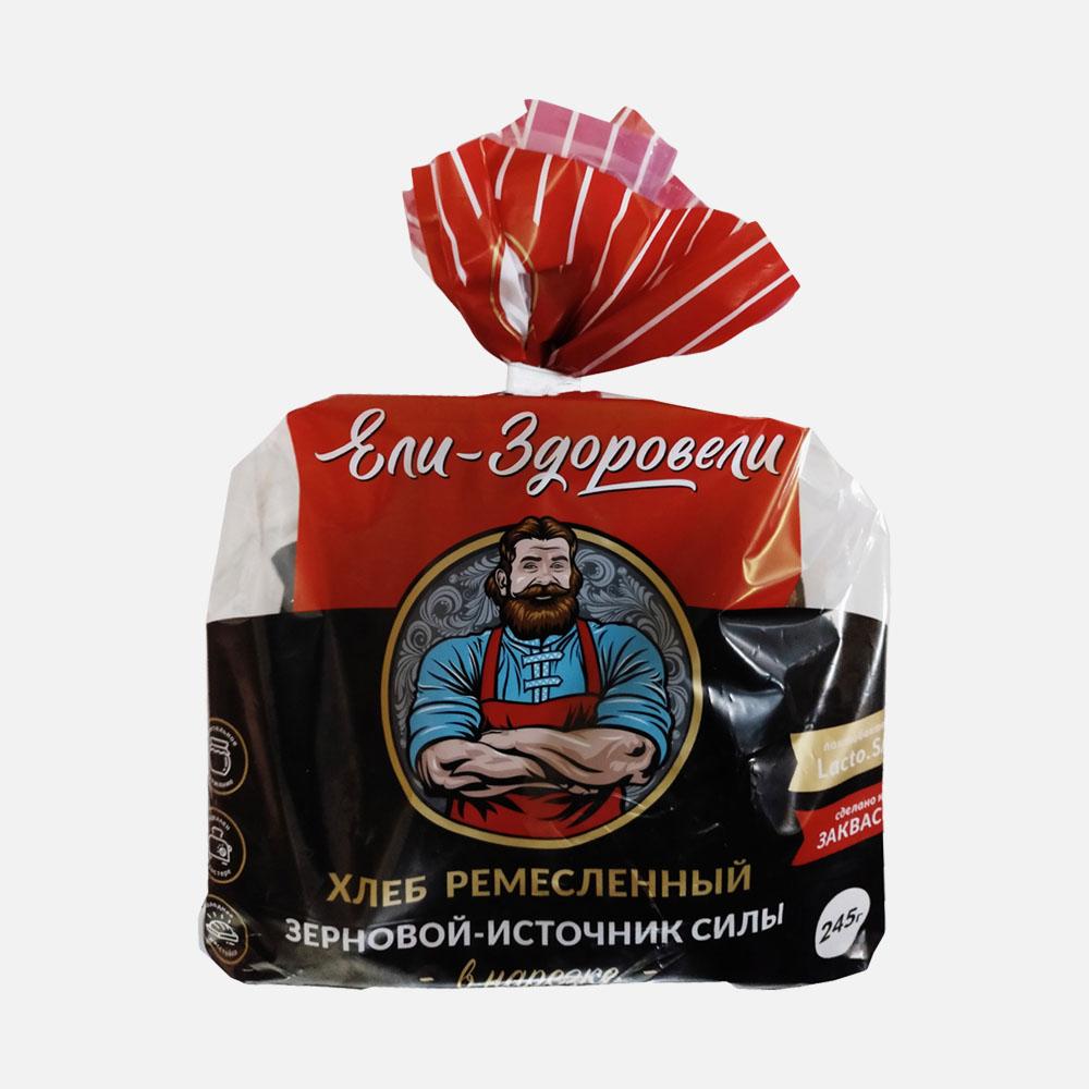 

Хлеб серый Хлебнаш Зерновой-источник силы ремесленный 245 г, Зерновой-источник силы ремесленный