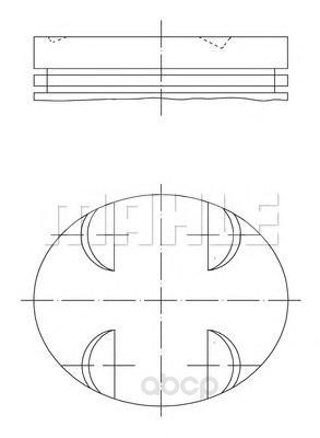 

Поршень Mahle/Knecht Mercedes C-Class C 350 2005.01-2007.02, Поршень MERCEDES C-CLASS (W203) C 350 (203.056) [2005/01-2007/02],