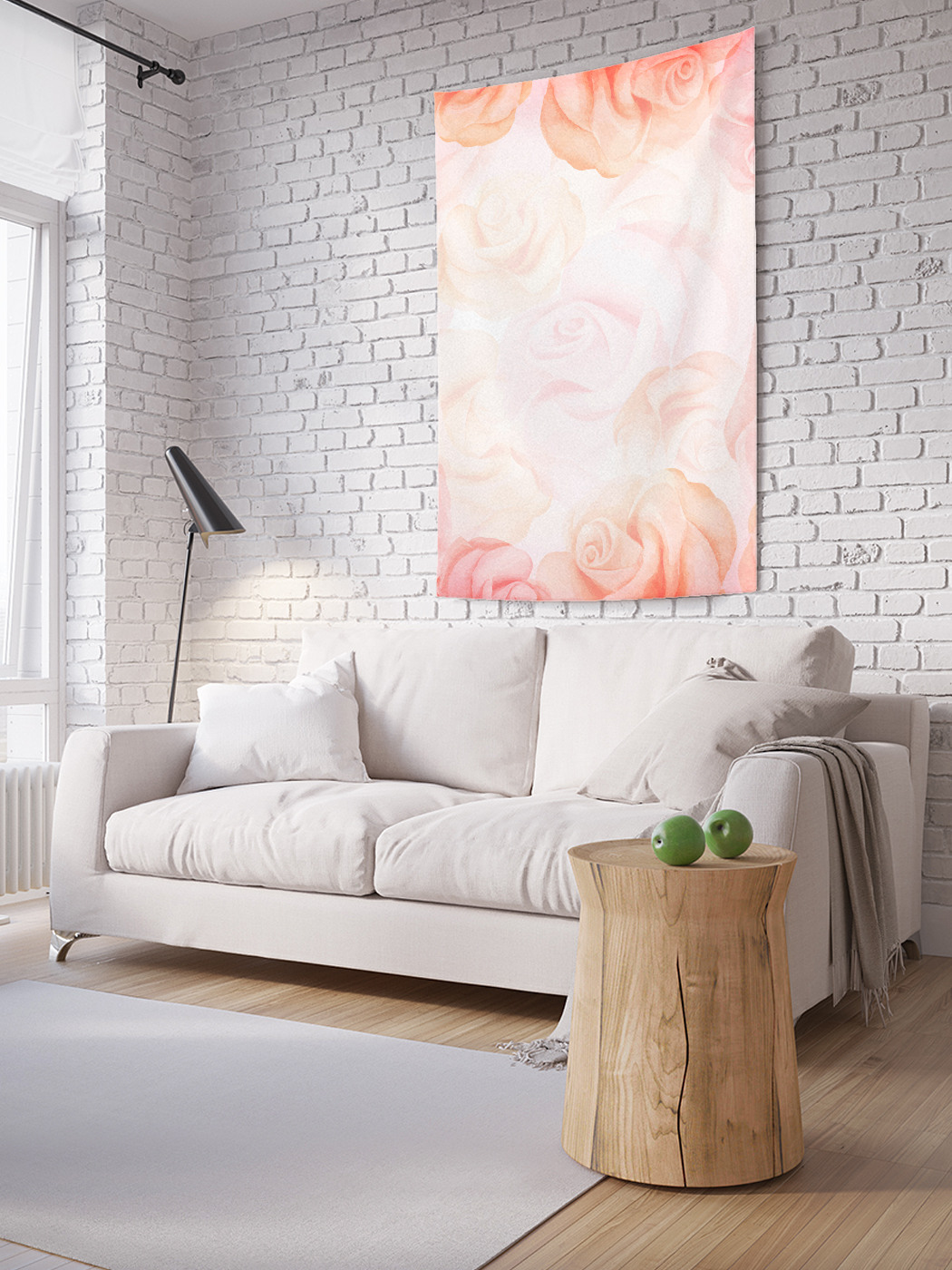 

Вертикальное фотопанно на стену JoyArty Рамка из роз 150x200 см, Рамка из роз