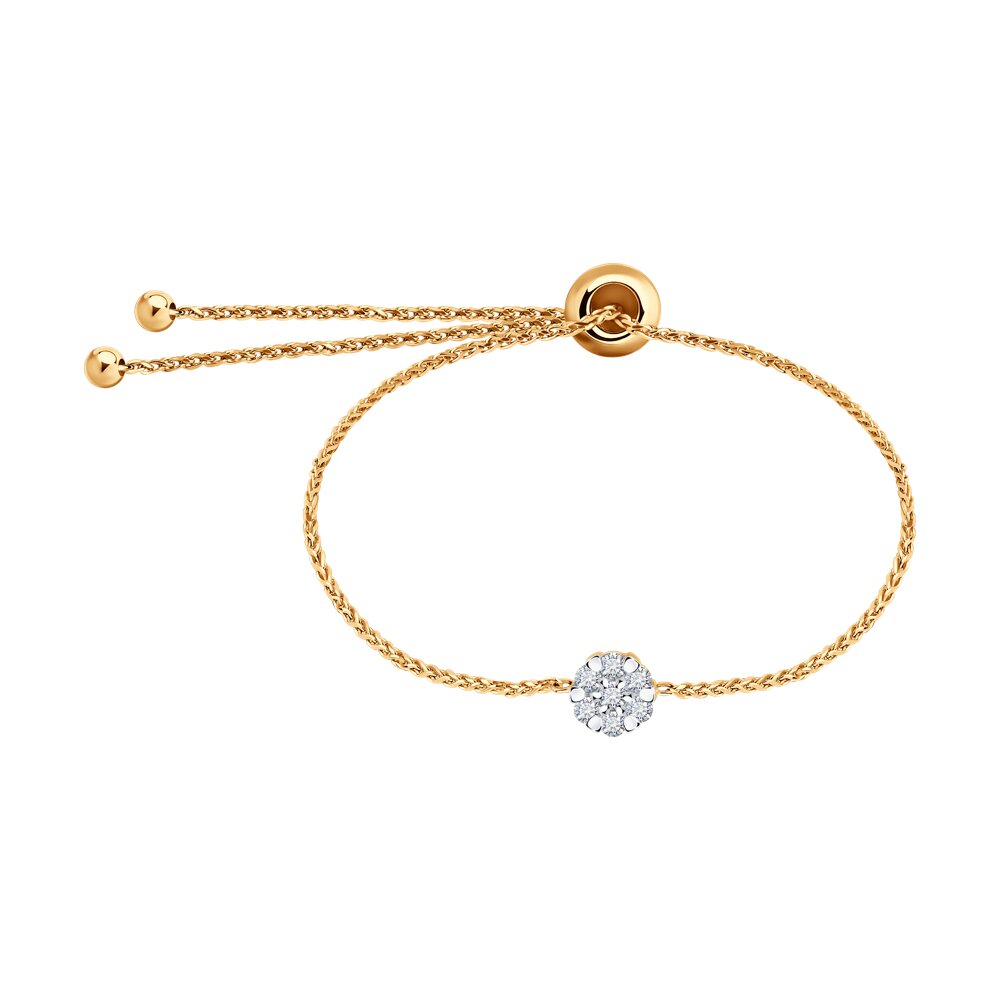 

Браслет из золота р.  SOKOLOV Diamonds 1050248, бриллиант, 1050248