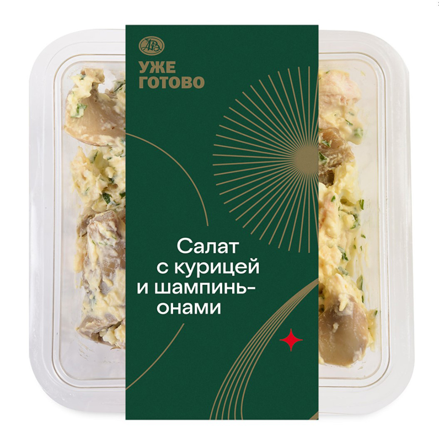 

Салат Уже готово с курицей и шампиньонами, 250 г