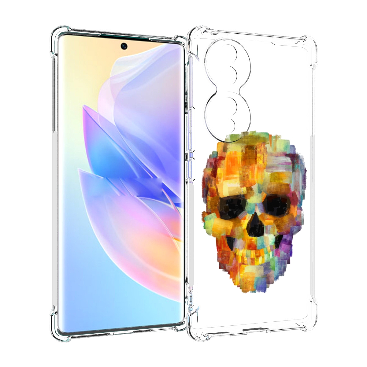 

Чехол MyPads нарисованный череп для Honor 70, Прозрачный, Tocco