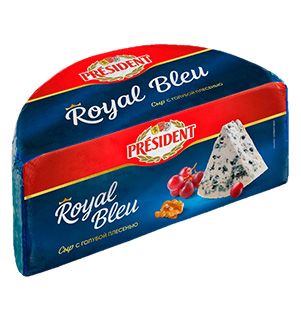 Сыр мягкий President Royal Blue с голубой плесенью 55%