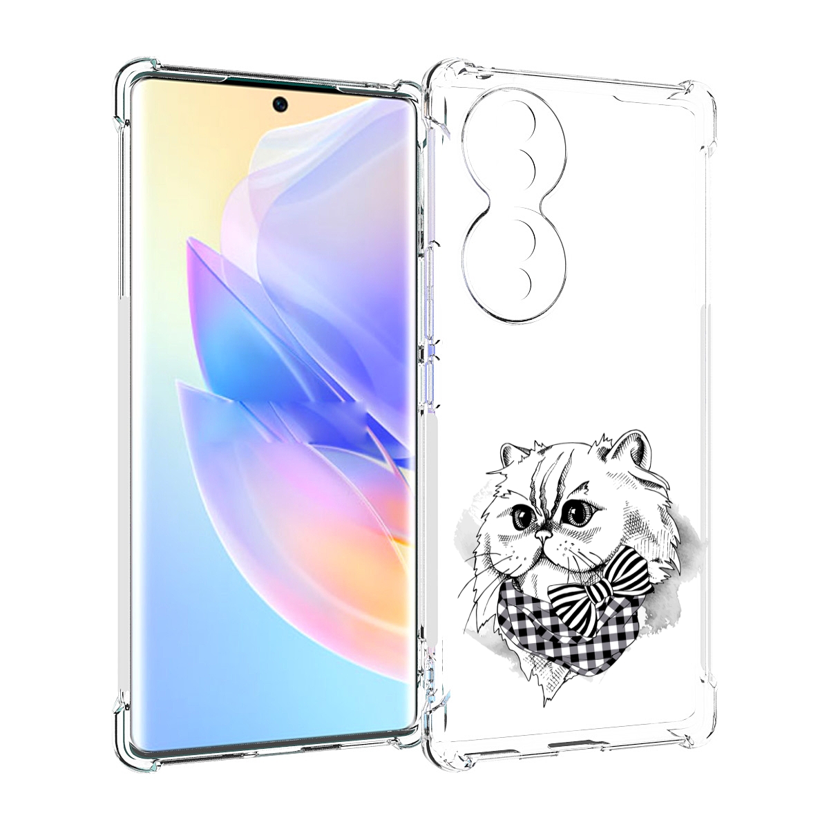 

Чехол MyPads нарисованная красивая кошечка для Honor 70, Прозрачный, Tocco