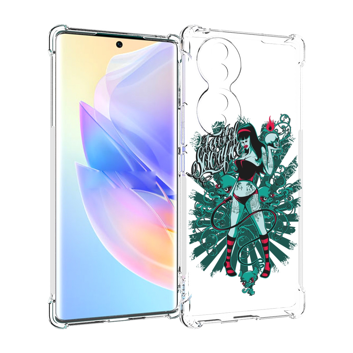 

Чехол MyPads нарисованная девушка в татуировках для Honor 70, Прозрачный, Tocco