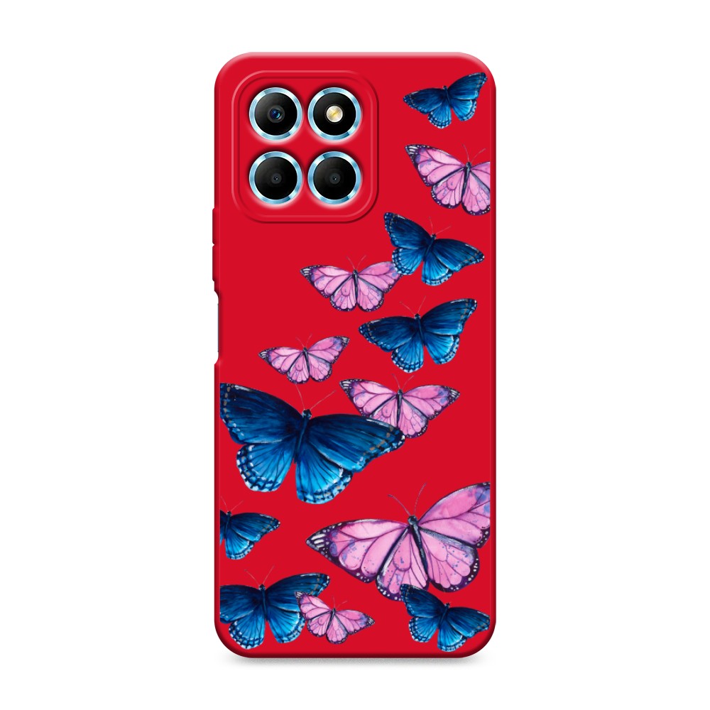 

Чехол Awog на Honor X6/X6s "Полет бабочек", Синий;черный;розовый, 6120253-1